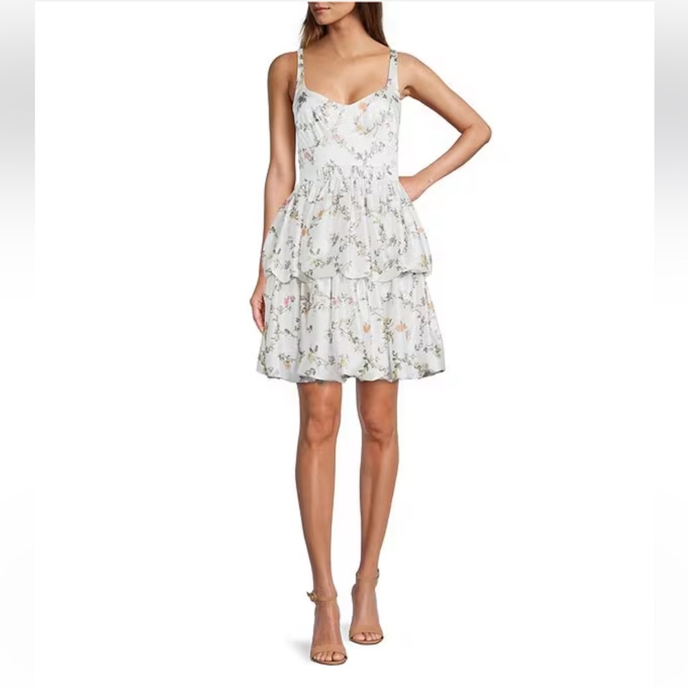 Antonio Melani
Sabine Floral Print Sweetheart Neck Sleeveless Dress